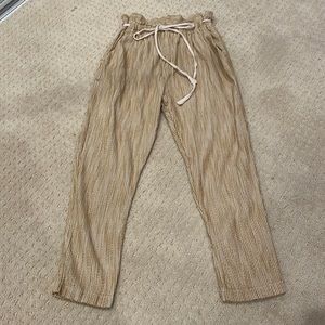 Free People cropped paper bag pants